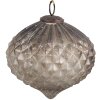 Clayre & Eef 6GL4535M Bomboniere per albero di Natale Ø 15x15 cm in vetro vintage argento