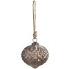 Clayre & Eef 6GL4535M Bomboniere per albero di Natale Ø 15x15 cm in vetro vintage argento