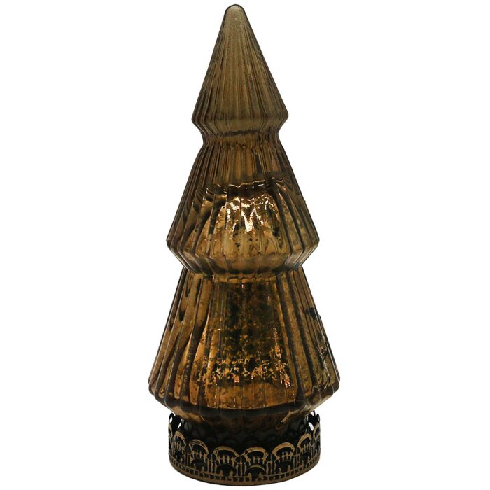 Clayre & Eef 6GL4587 Albero di Natale con LED Ø 7x16 cm