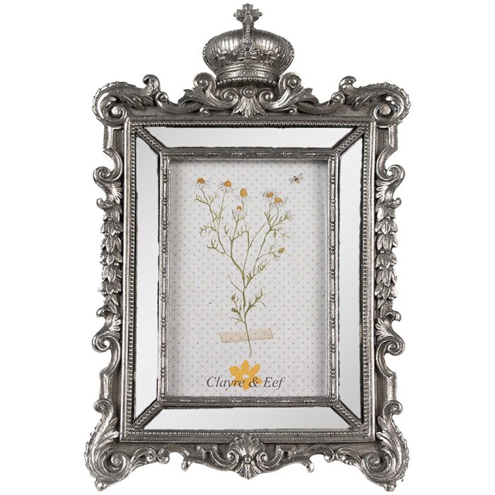 Clayre & Eef 2F1131 Portafoto 21x3x32 cm 13x18 cm Argento Vintage