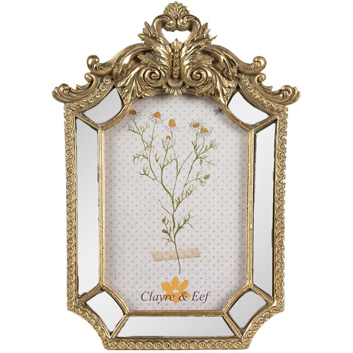 Clayre & Eef 2F1132 Portafoto 15x3x22 cm Oro