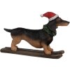 Clayre & Eef 6PR4173 Decorazione Statua Cane Bassotto 10x3x7 cm