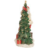 Clayre & Eef 6PR4179 Babbo Natale con albero di Natale LED 15x10x22 cm