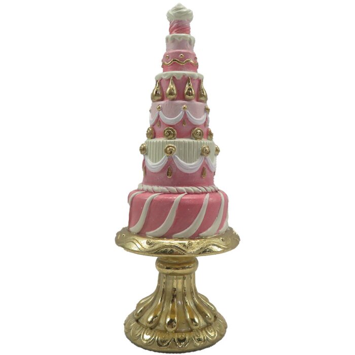 Clayre & Eef 6PR4220 Decorazione torta Ø 8x21 cm Oro rosa