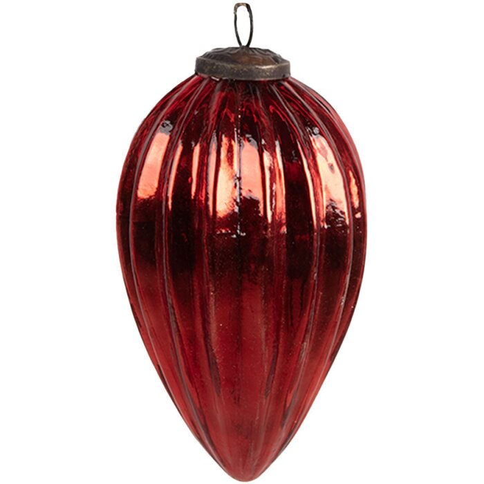 Clayre & Eef 6GL4547L Guaina per albero di Natale rossa Ø 9x16 cm
