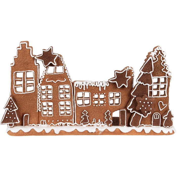 Clayre & Eef 6PR4357 Decorazione casa di pan di zenzero 27x9x15 cm
