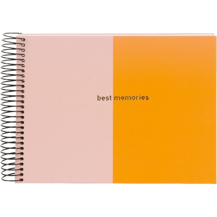Album a spirale Goldbuch Colorazione arancio-rosé 24x17 cm 40 pagine bianche