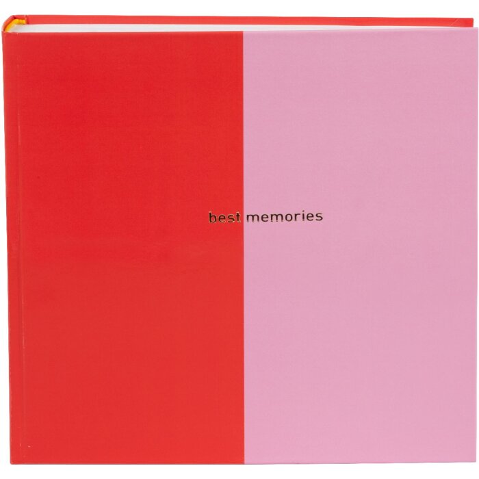 Goldbuch Album fotografico Colorazione Rosso Rosa 25x25 cm 60 pagine fogli di vetro