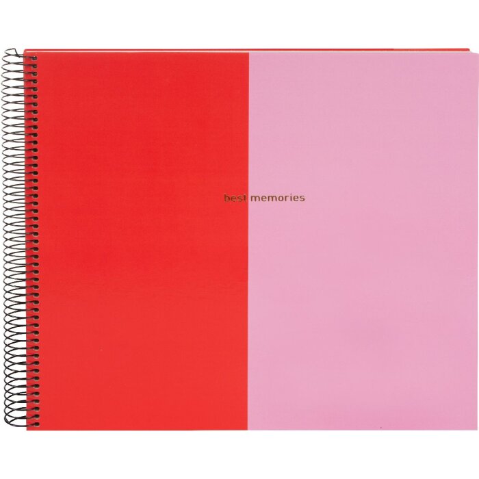 Album a spirale Goldbuch Colorazione rosso-rosa 34x30 cm 40 pagine bianche