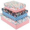 Set di scatole di cartone Goldbuch Garden Chic 3 dimensioni stampa darte in rilievo oro con rilievo