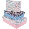 Set di scatole di cartone Goldbuch Garden Chic 3 dimensioni stampa darte in rilievo oro con rilievo