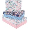Set di scatole di cartone Goldbuch Garden Chic 3 dimensioni stampa darte in rilievo oro con rilievo
