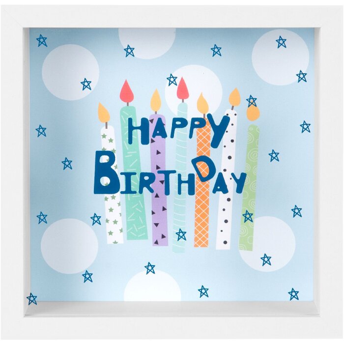 Goldbuch Wish Filler Happy Birthday 18x18 cm MDF da montare