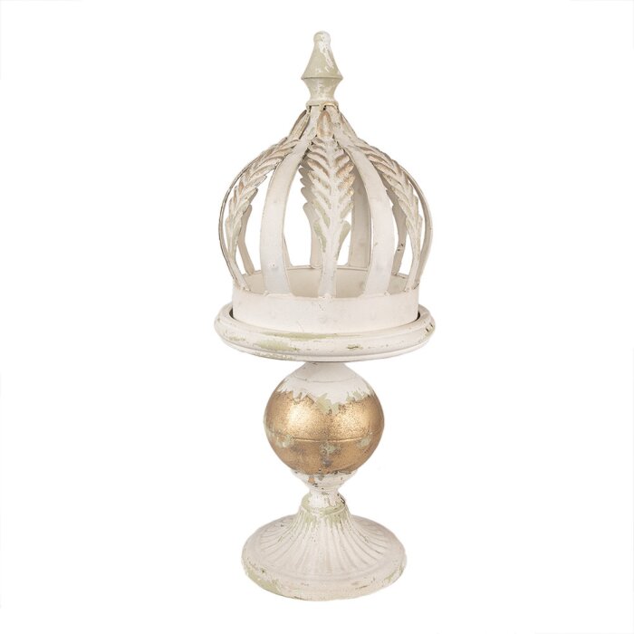Clayre & Eef 5Y1212 Decorazione Ornamento Beige Oro Ø 22x53 cm