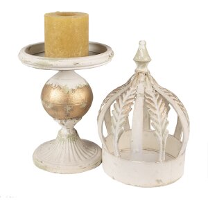 Clayre & Eef 5Y1212 Decorazione Ornamento Beige Oro Ø 22x53 cm