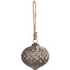 Clayre & Eef 6GL4535XS Bomboniere per albero di Natale Ø 8x8 cm in vetro argento