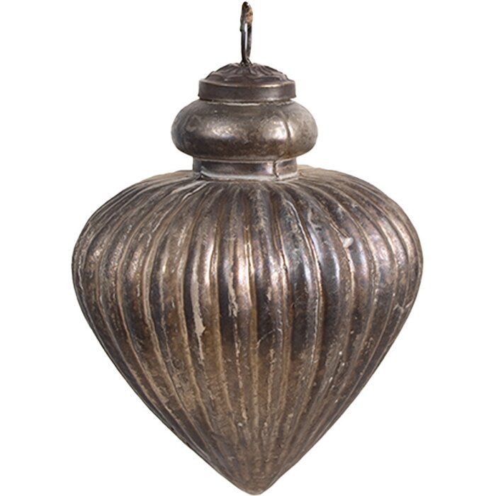 Clayre & Eef 6GL4536S Guaina per albero di Natale argento Ø 10x12 cm