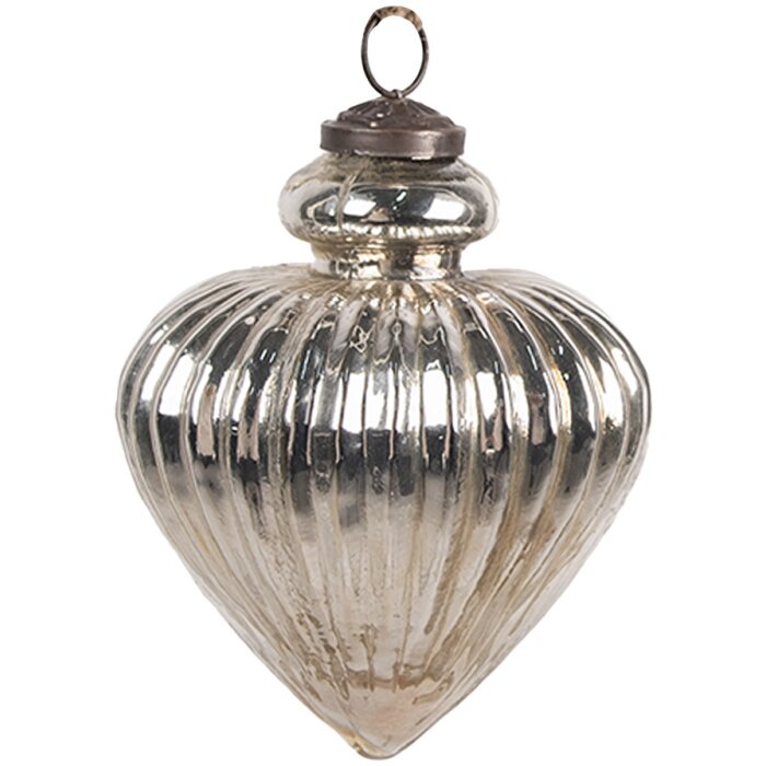Clayre & Eef 6GL4539S Guaina per albero di Natale argento Ø 10x12 cm