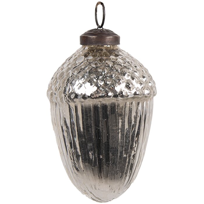 Clayre & Eef 6GL4540S Guaina per albero di Natale argento Ø 6x8 cm