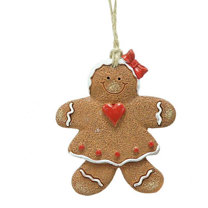 Clayre & Eef 6PR4337 Decorazione Appendino Ragazza Pan di Zenzero 7x1x8 cm