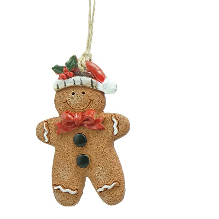 Clayre & Eef 6PR4339 Decorazione Appendino Uomo di Pan di Zenzero 6x1x8 cm