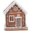 Clayre & Eef 6PR4346 LED decorazione casa di pan di zenzero 13x13x15 cm 3xAAA