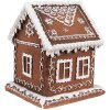 Clayre & Eef 6PR4346 LED decorazione casa di pan di zenzero 13x13x15 cm 3xAAA