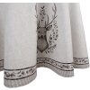 Clayre & Eef GTW07 Tovaglia Motivo Cervo Beige Ø 170 cm