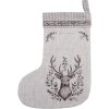 Clayre & Eef GTW203 Calza di Natale in cotone beige marrone 30x1x40 cm