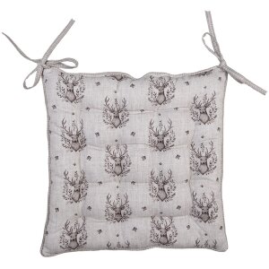 Clayre & Eef GTW29 Cuscino per sedia con motivo cervo in schiuma 40x40x4 cm