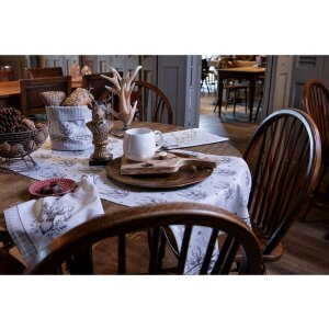 Clayre & Eef GTW40 Tovaglietta motivo cervo 48x33 cm Set di 6 Beige