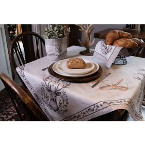 Clayre & Eef GTW43 Set di tovaglioli 6 pezzi 40x40 cm Beige Brown