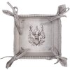 Clayre & Eef GTW47 Cestino per il pane 35x35x8 cm Beige Design renna