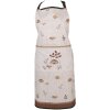 Clayre & Eef LFJ41 Grembiule con motivo a fungo Beige 70x85 cm