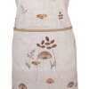 Clayre & Eef LFJ41 Grembiule con motivo a fungo Beige 70x85 cm