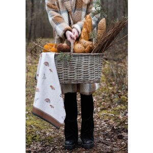 Clayre & Eef LFJ42-1 Asciugamano da cucina motivo funghi 50x70 cm