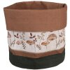 Clayre & Eef LFJ50 Cestino per pane Ø 15x16 cm con motivo a fungo Marrone Beige