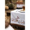 Clayre & Eef LFJ64 Runner da tavola Funghi Beige Marrone 50x140 cm