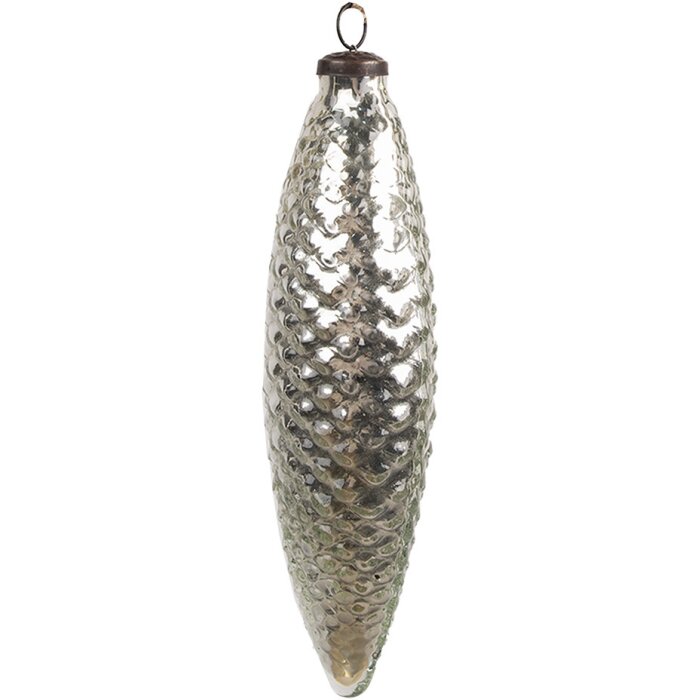 Clayre & Eef 6GL4541L Guaina per albero di Natale argento Ø 6x23 cm