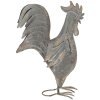 Clayre & Eef 6Y5611 Decorazione Gallo in metallo grigio 30x14x40 cm