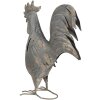 Clayre & Eef 6Y5611 Decorazione Gallo in metallo grigio 30x14x40 cm