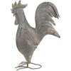 Clayre & Eef 6Y5611 Decorazione Gallo in metallo grigio 30x14x40 cm