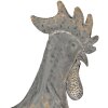 Clayre & Eef 6Y5611 Decorazione Gallo in metallo grigio 30x14x40 cm