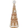 Clayre & Eef 6PR4362 Decorazione Albero di Natale Ø 14x37 cm Marrone Bianco
