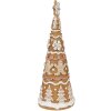 Clayre & Eef 6PR4362 Decorazione Albero di Natale Ø 14x37 cm Marrone Bianco