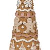 Clayre & Eef 6PR4362 Decorazione Albero di Natale Ø 14x37 cm Marrone Bianco