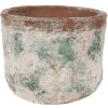 Clayre & Eef 6TE0530L Vaso da fiori Ø 18x15 cm Verde Vintage