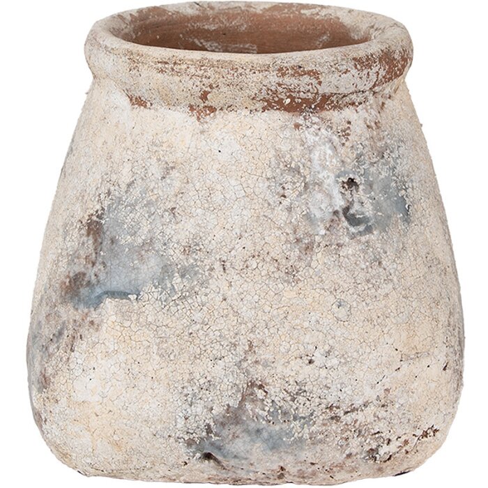 Clayre & Eef 6TE0532L Vaso da fiori beige 18x18x17 cm