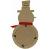 Deknudt S66FK2 decorazione natalizia in legno pupazzo di neve natura
