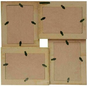 Deknudt S67UD1 Cornice Galleria bianco driftwood per 4 foto marrone naturale 10x15 cm